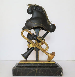 Sculpture / Phrygian Helmet on a Halberd with Crossed Horns