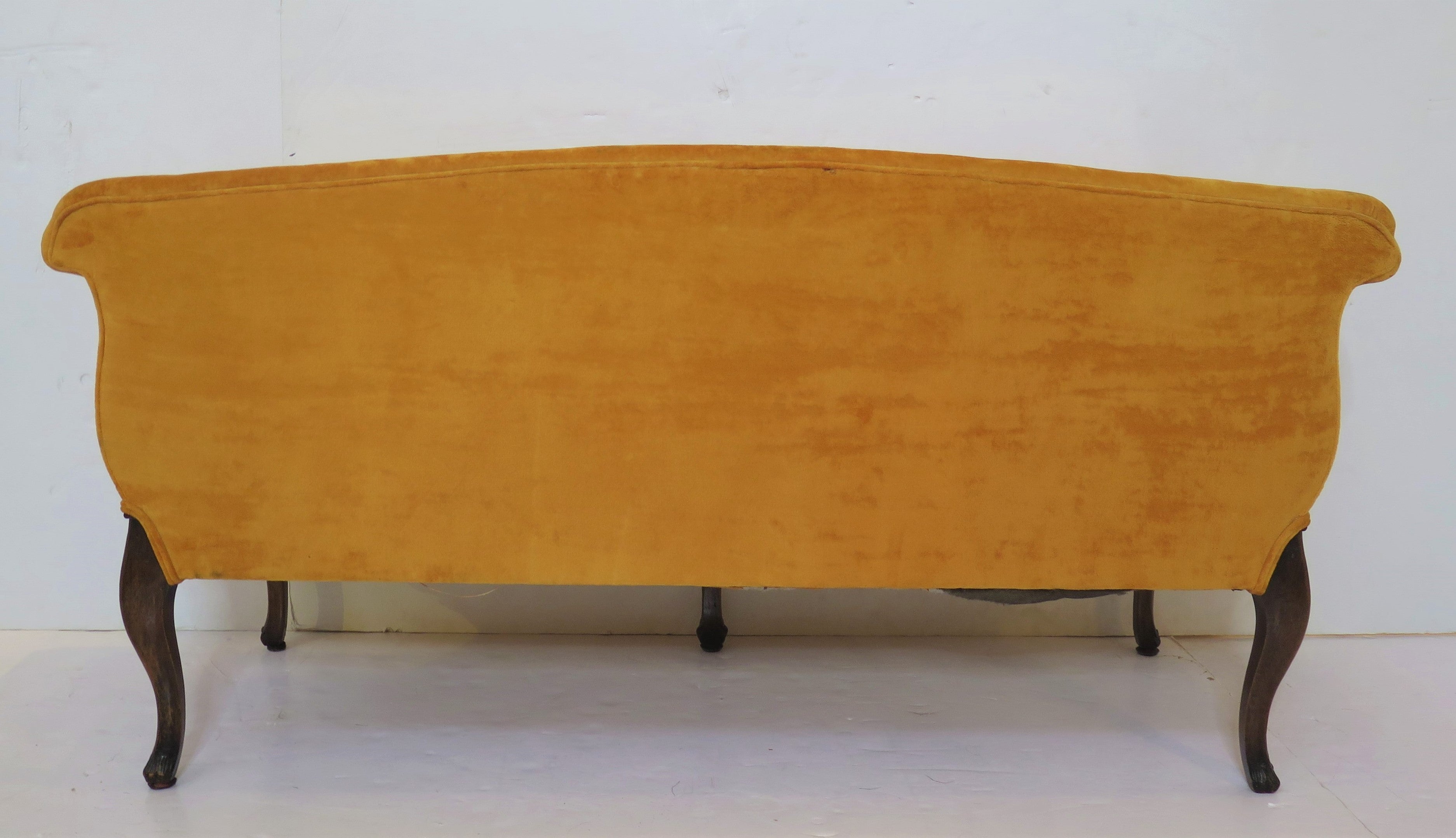Carved Walnut Italian-Style Sofa