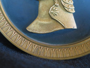 19th Century French Gilt Bronze Portrait Medallion of Perseus, Circa 1830