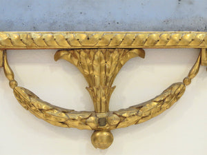 An Italian Neoclassical Carved Giltwood Pier Glass Mirror