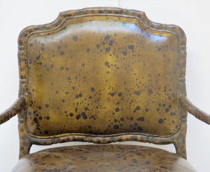 Louis XV-Style Faux Bamboo Fauteuil
