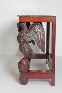 Early 19th Century French Empire Pier Table with Grey Marble Top