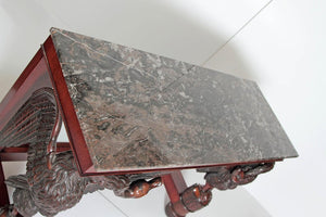 Early 19th Century French Empire Pier Table with Grey Marble Top