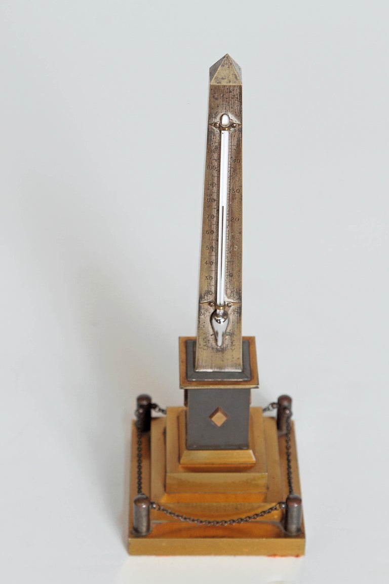 Early 19th Century Continental Grand Tour Obelisk Thermometer
