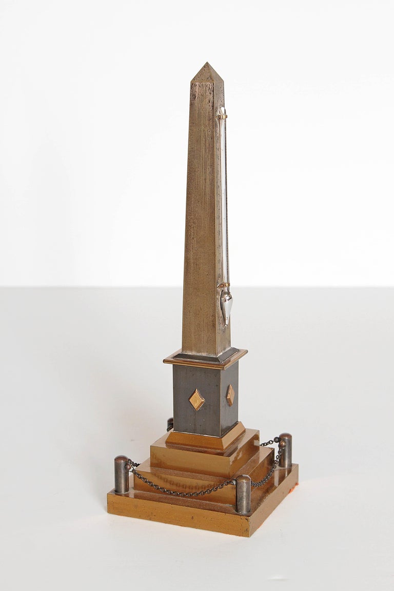 Early 19th Century Continental Grand Tour Obelisk Thermometer