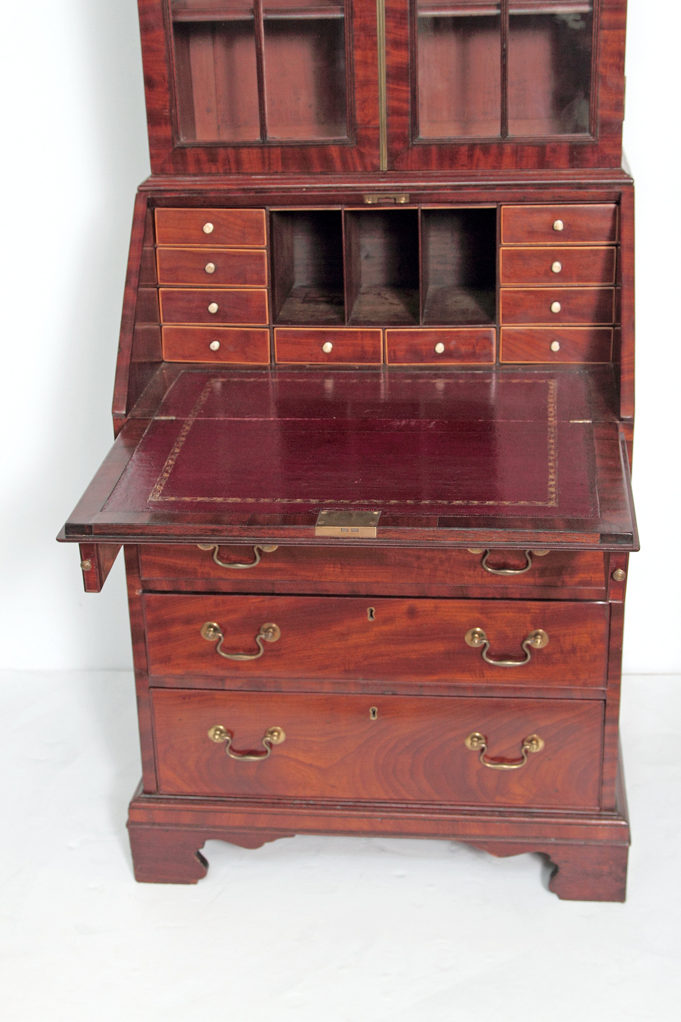 English Regency Mahogany Desk and Bookcase