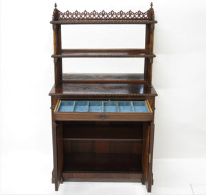 An English Regency Rosewood Chiffonier Bookcase or Bar