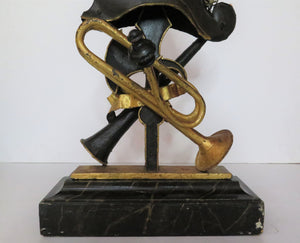 Sculpture / Phrygian Helmet on a Halberd with Crossed Horns