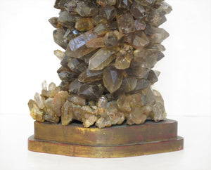 Early Quartz Crystal Cluster Table Lamp,  in the Round by Carole Stupell