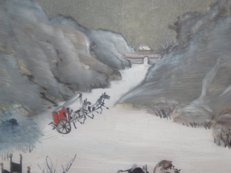 19th Century Chinese Reverse Painting on Glass