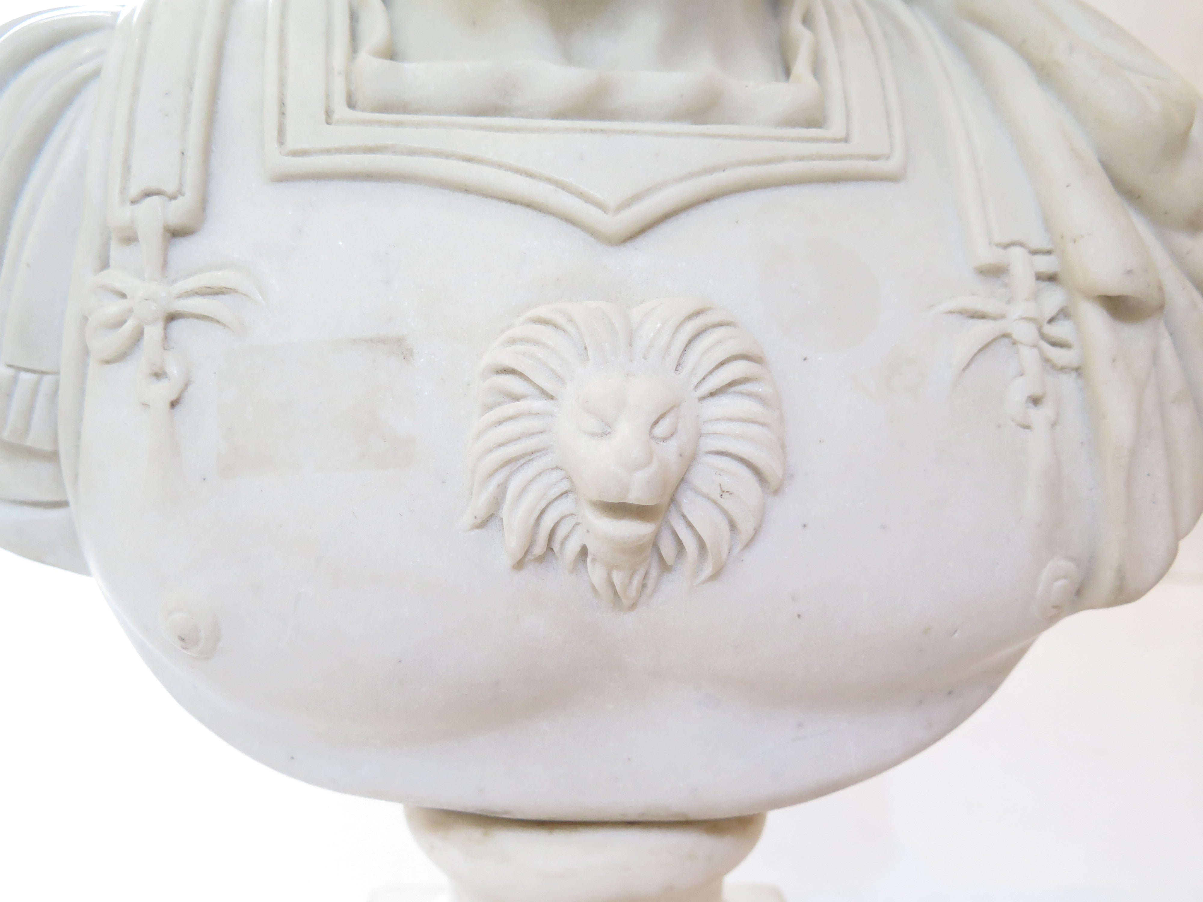 An Italian Carrara Marble Bust of a Roman Emperor  C. 1950, Italy