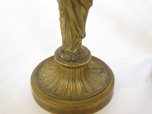 Pair of George II Caryatid Bronze Candlesticks