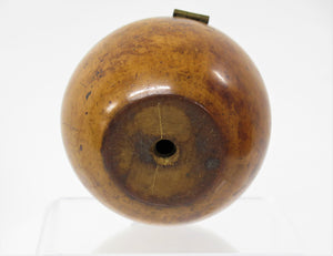 An English Fruitwood Apple Form Tea Caddy