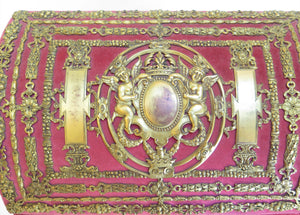 Gilt Bronze Mounted Letter Box in the Style of Edward F. Caldwell & Co.
