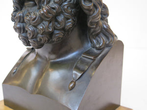 19th Century Grand Tour Bronze Bust of Jupiter from Otricoli