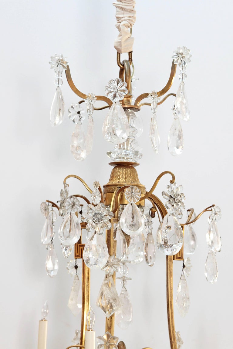 Louis XV-Style Chandelier with Rock Crystals from Nesle Inc. New York