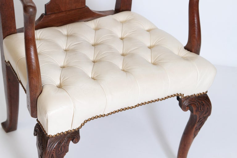 A Mahogany George III Chippendale-Style Elbow Chair