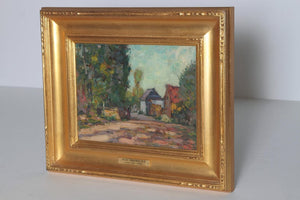 American Impressionistic Oil on Board by Roy Brown
