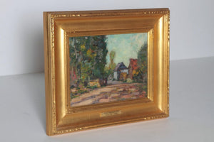 American Impressionistic Oil on Board by Roy Brown