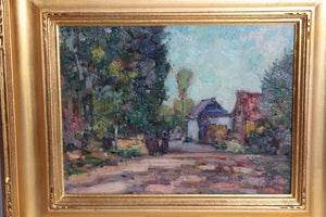 American Impressionistic Oil on Board by Roy Brown