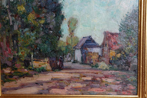 American Impressionistic Oil on Board by Roy Brown