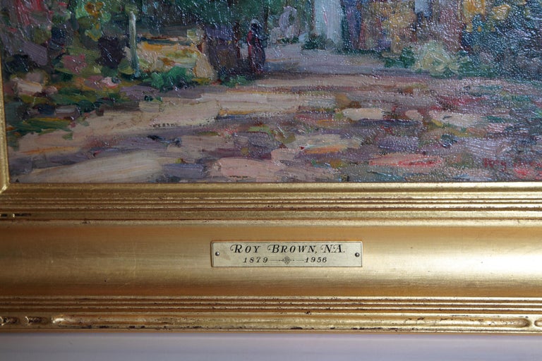 American Impressionistic Oil on Board by Roy Brown