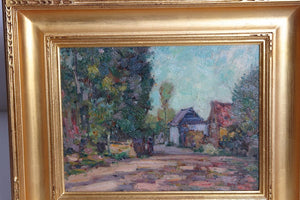 American Impressionistic Oil on Board by Roy Brown