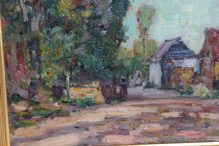 American Impressionistic Oil on Board by Roy Brown