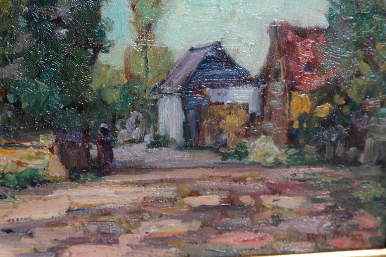 American Impressionistic Oil on Board by Roy Brown