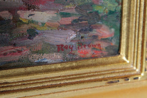 American Impressionistic Oil on Board by Roy Brown