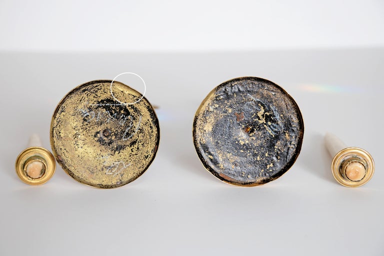 A Pair of Regency Gilt Bronze Candlesticks in the Egyptian Taste