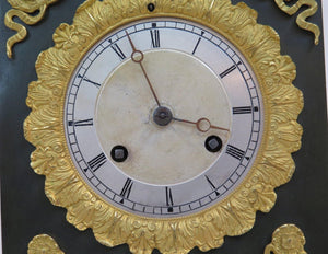 Gilt and Patinated Bronze French Empire Mantel Clock