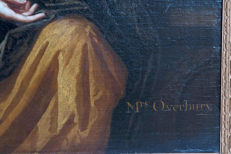 18th Century English Portrait of Mrs. Overbury Circle of Sir Godfrey Kneller