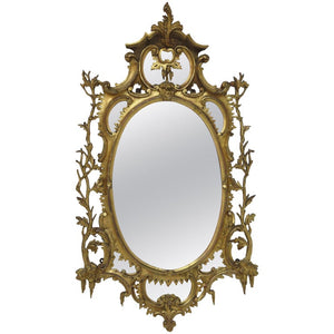 George III Oval Giltwood Mirror