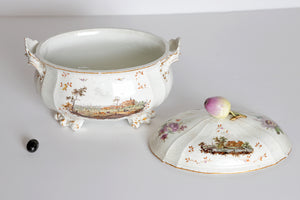 A Pair of Important Furstenberg Porcelain Oval Two-Handled Tureens