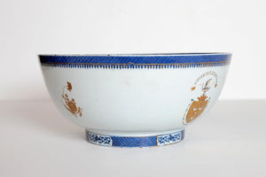Chinese Export Armorial Punch Bowl from a Service for Daniel Seton, Surat 1795