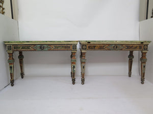 A Pair of Venetian Neoclassic-Style Console Tables