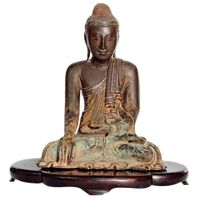 19th Century Mandalay – with Verdigris Bronze Buddha Antiques Style of Nick Brock