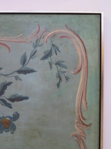 Pair of Louis XV Painted Chinoiserie Canvas Panels