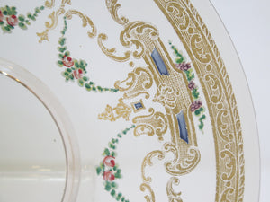 Venetian Murano Glass Stemware with Gilt and Hand-Painted Decoration