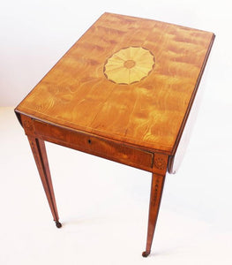Spectacular George III Sheraton-Style Pembroke Table
