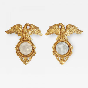 Italian Neoclassical Giltwood Mirrors with Eagles