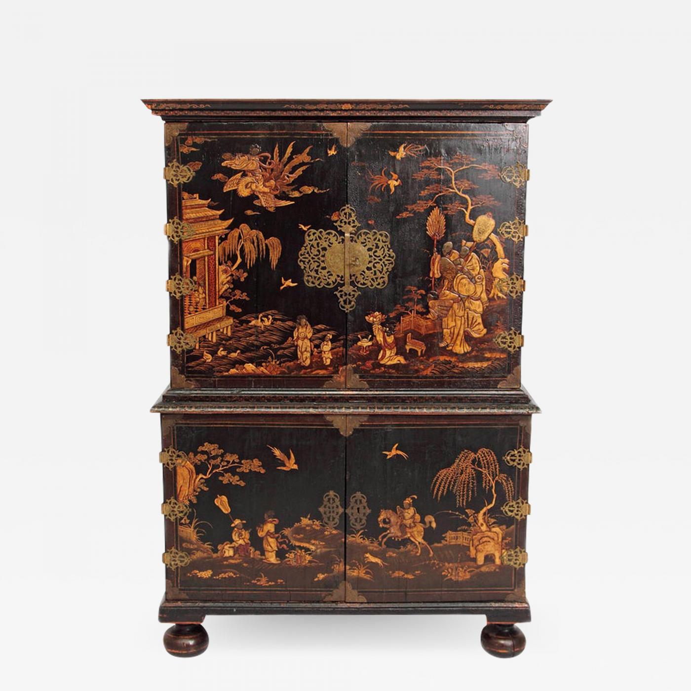 Queen Anne Collectors Cabinet - Japanned