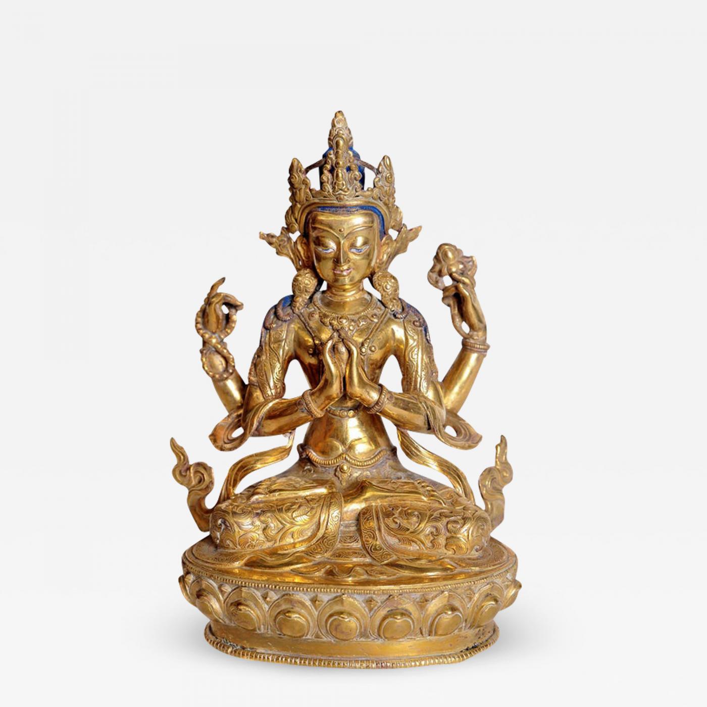 Tibetan Buddhist Deity Chenrezig 'Four-Armed Avalokiteshvara'